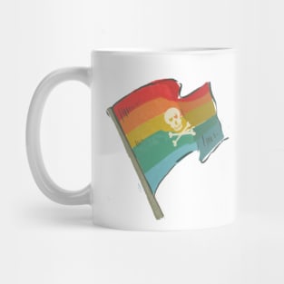 Rainbow Skull & Crossbones Flag Mug